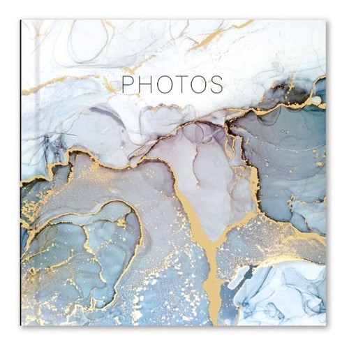 Grey gold marble photo album - grey,